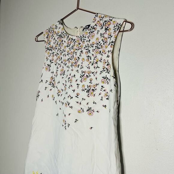 Giambattista Valli Short Sleeve Daisy Print Floral Lace Sheath Dress Size XS - Picture 4 of 14